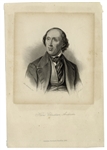 Hans Christian Andersen Autograph Quote Signed Regarding Retirement -- ''The first moment of retirement is the nosegay of the entire journey''
